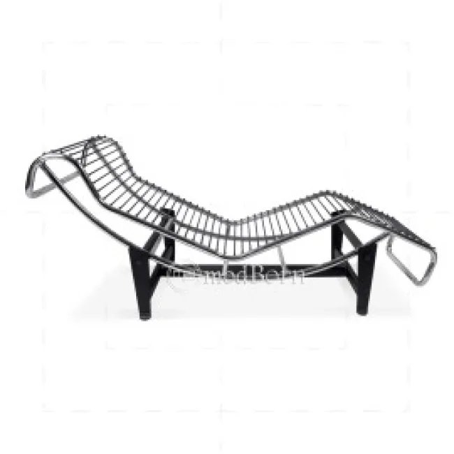 Le Corbusier Style LC4 Chaise Longue – Weißes Leder — image 4