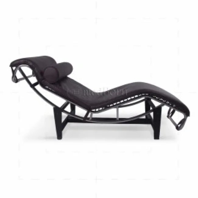 Le Corbusier Style LC4 Chaise Lounge — Braunes Leder — image 3