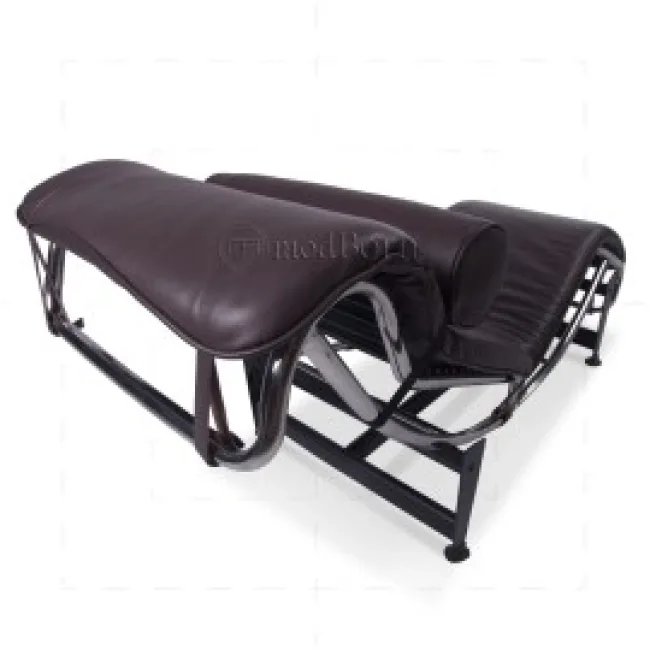 Le Corbusier Style LC4 Chaise Lounge — Braunes Leder — image 5