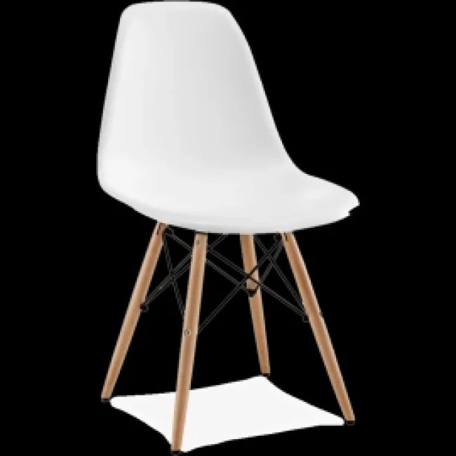 Eames Style Chaise Dining DSW — Blanc | Modborn