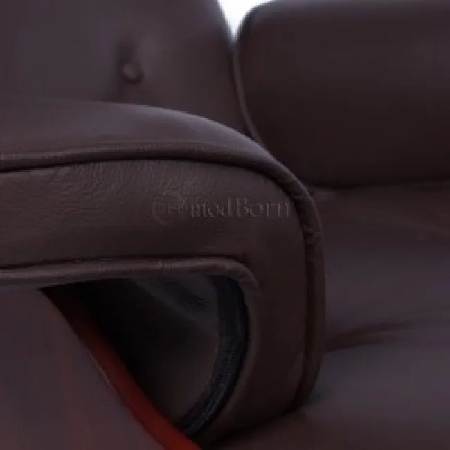 Eames Loungesessel & Hocker – Braunes Leder — image 5