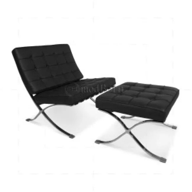 Ludwig Mies van der Rohe – Barcelona Sessel (Schwarzes Leder) | Modborn — image 6
