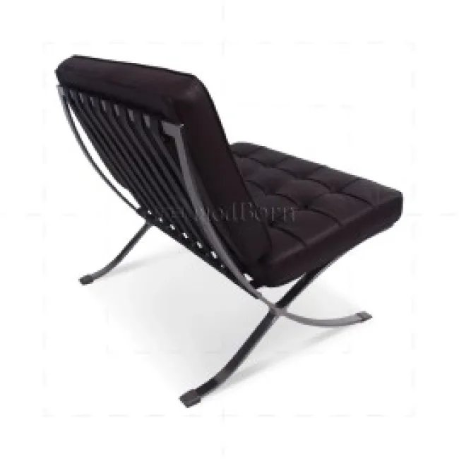 Ludwig Mies Ven Der Rohe Barcelona Sessel – Braunes Leder — image 3