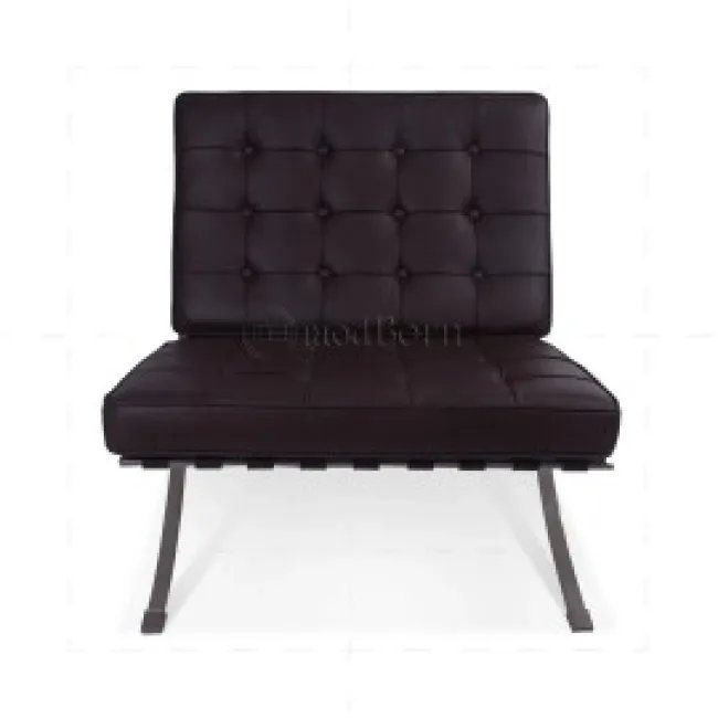 Ludwig Mies Ven Der Rohe Barcelona Sessel – Braunes Leder — image 5