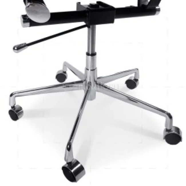 Ea219 Silla Oficina Estilo Eames Respaldo Alto Almohadilla Suave Cuero Negro — image 5