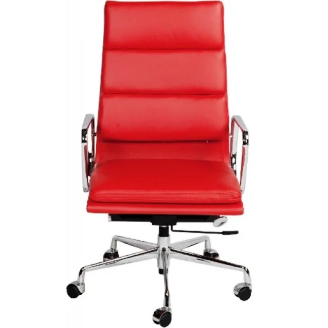 EA219 Silla Oficina Estilo Eames Respaldo Alto Softpad Cuero Rojo — image 2