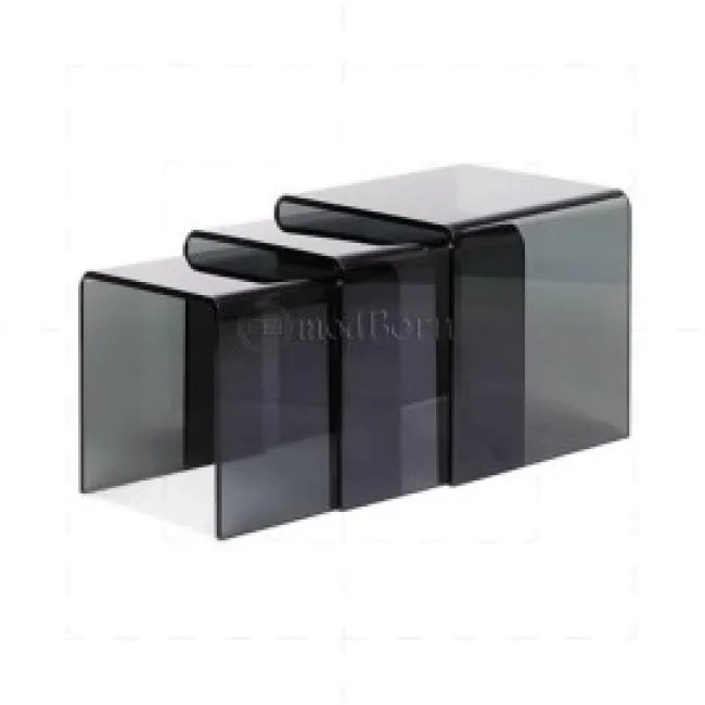 Gehärteter Glas-Nesttisch (3) – Grau — image 2