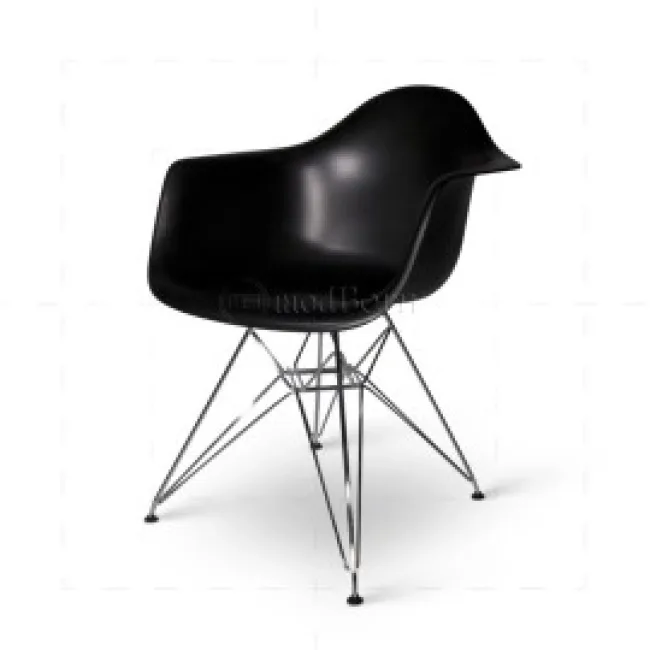 Eames Style Dining DAR Arm Chair — Black | Modborn