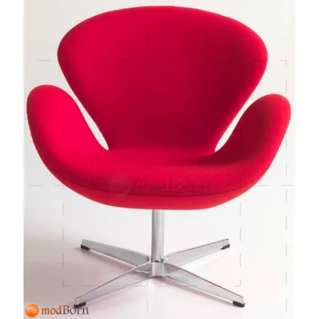 Arne Jacobsen Style Schwan Stuhl – Rot (Modborn) — image 2