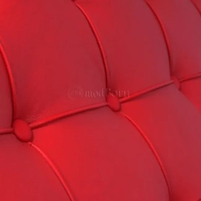 Ludwig Mies Ven Der Rohe Barcelona Style Chair – rotes Leder — image 4