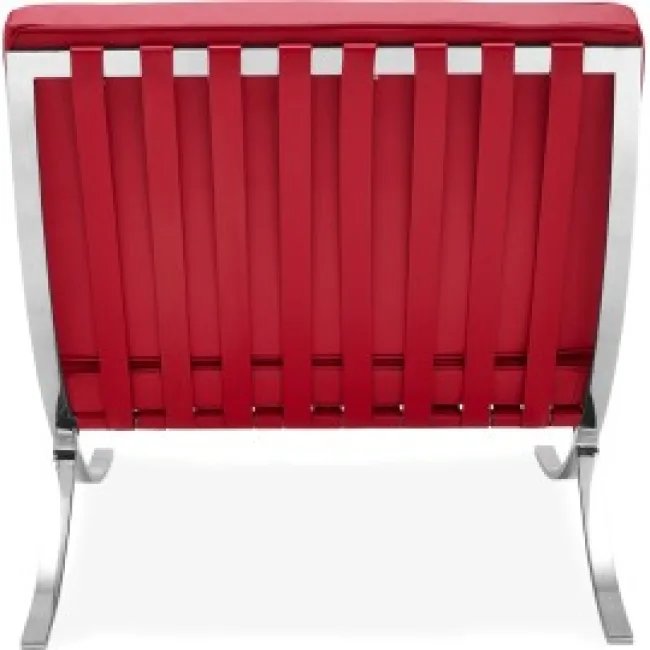 Ludwig Mies Ven Der Rohe Barcelona Style Chair – rotes Leder — image 9