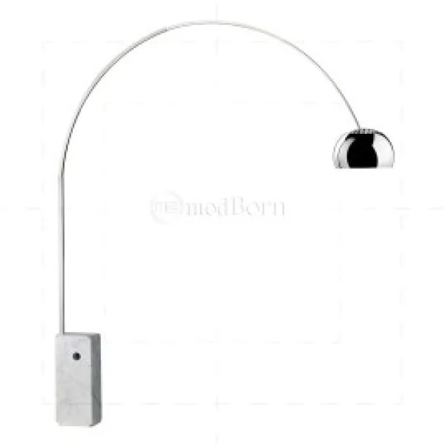 Lampe Arco style Achille Castiglioni — Blanc