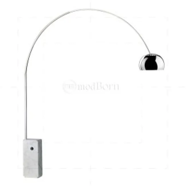 Achille Castiglioni Style Arco Lamp - Bianco