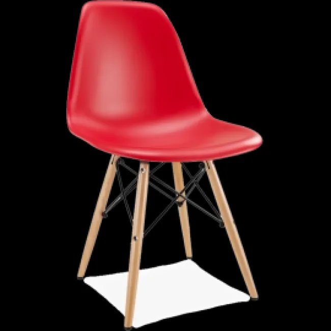 Eames Chaise DSW Rouge – Chaise de salle à manger style Eames