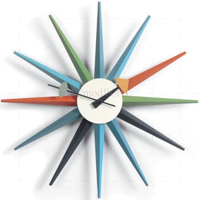 Reloj de Pared George Nelson Estilo Sunburst Multicolor — image 2
