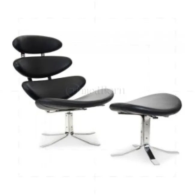 Fauteuil Corona style Poul M. Volther — Fauteuil Corona (rouge)
