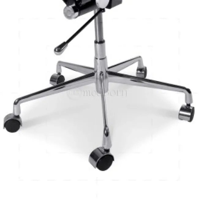 Ea119 Eames Style Office Chair Hochlehne Geripptes Weißes Leder — image 2