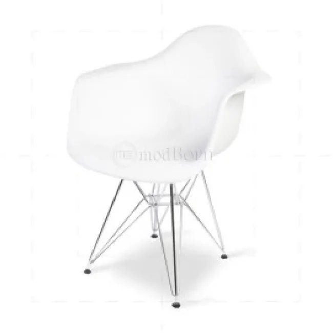 Eames Style Dining DAR Fauteuil — Blanc | Modborn