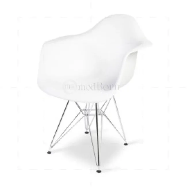 Eames Style Dining DAR Arm Chair — White | Modborn