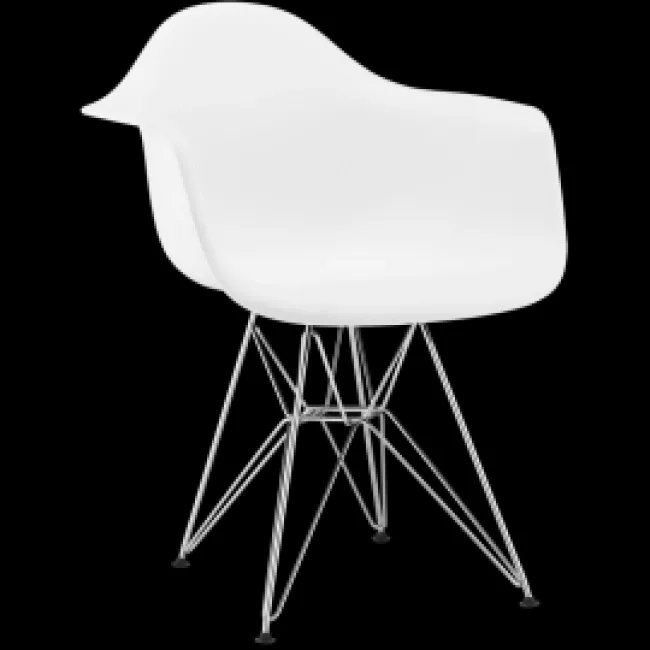 Eames Style DAR Armlehnstuhl – Weiß — image 2