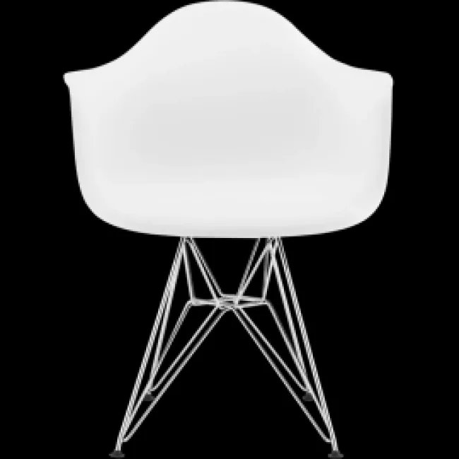 Eames Style DAR Armlehnstuhl – Weiß — image 3