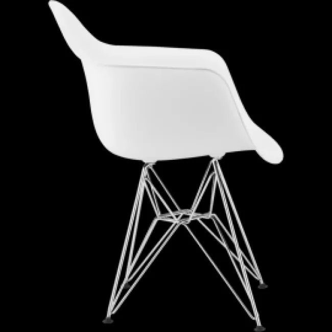 Eames Style DAR Armlehnstuhl – Weiß — image 4