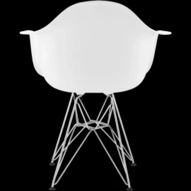 Eames Style DAR Armlehnstuhl – Weiß — image 5