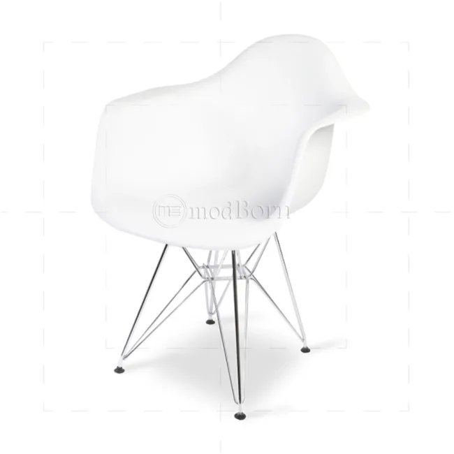 Eames Style DAR Armlehnstuhl – Weiß — image 7