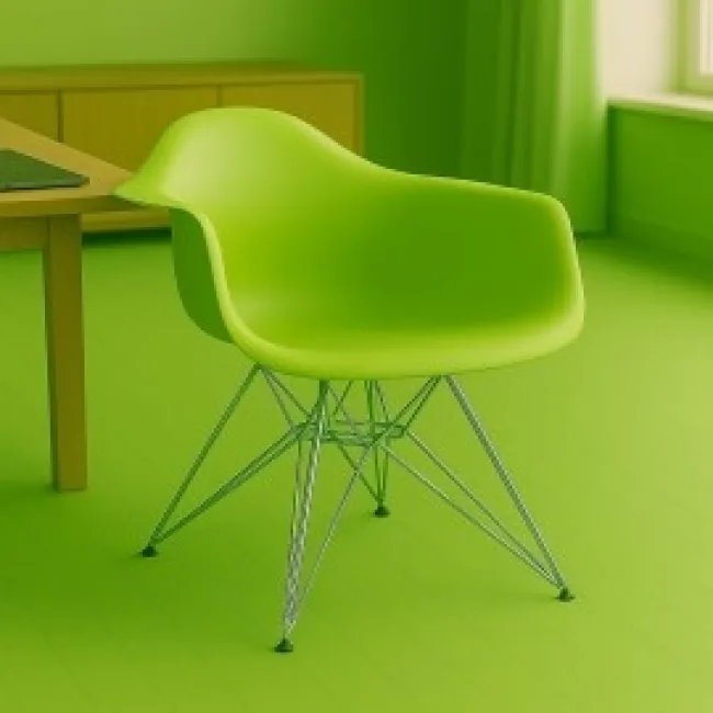 Eames Style Dining DAR Armlehnstuhl Grün - Modborn — image 6