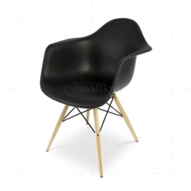 Fauteuil Eames DAW — Fauteuil de salle à manger noir