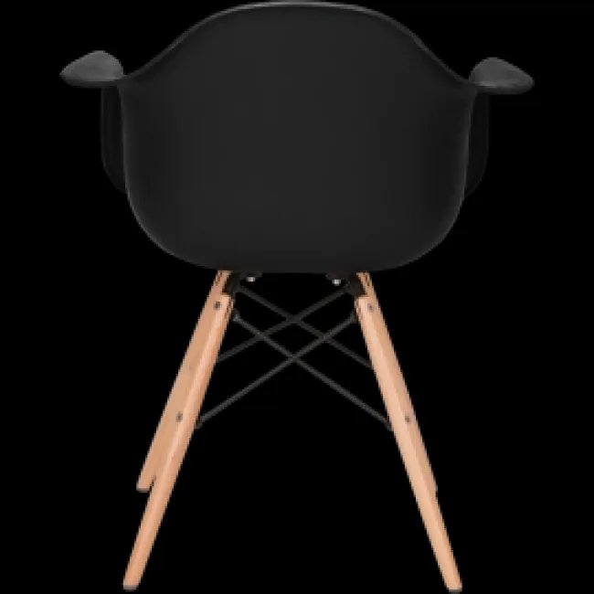 Eames Style Dining DAW Arm Chair — Negro — image 7