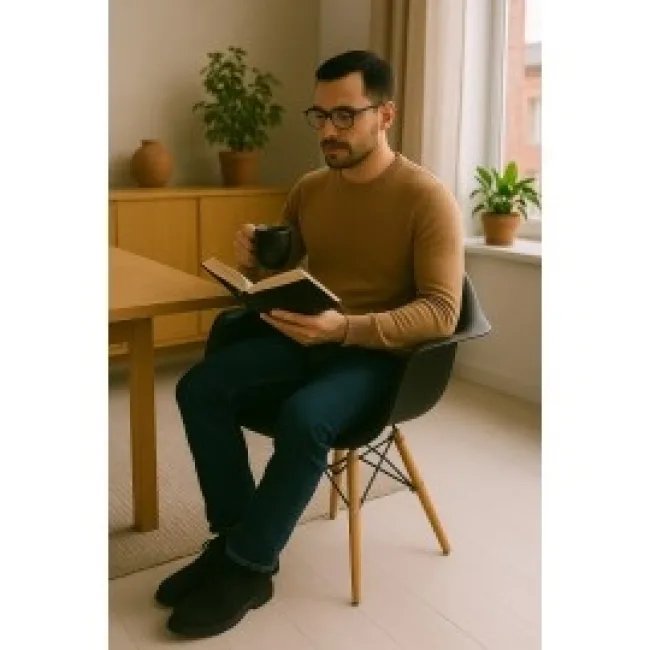 Eames Style Dining DAW Arm Chair — Negro — image 10