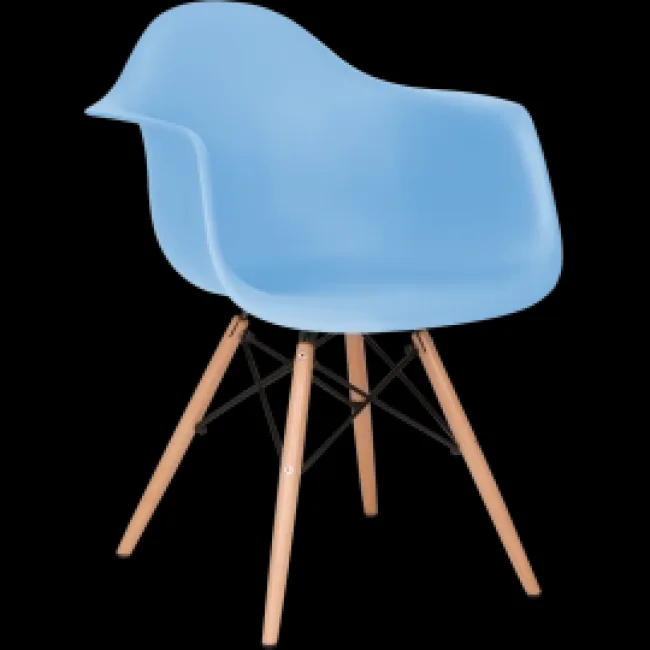 Eames Style Dining DAW Arm Chair — Blue | Modborn