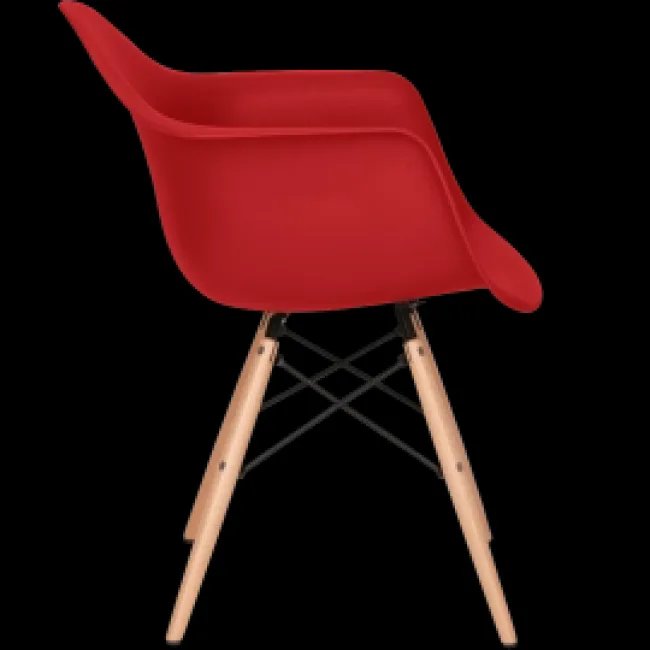Eames Sillón DAW Rojo — Eames Style Dining DAW Arm Chair Red — image 3