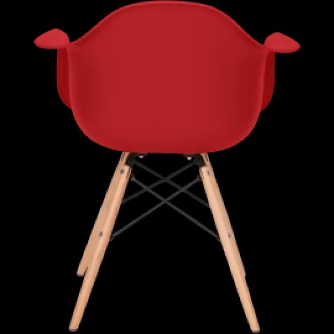 Eames Sillón DAW Rojo — Eames Style Dining DAW Arm Chair Red — image 4