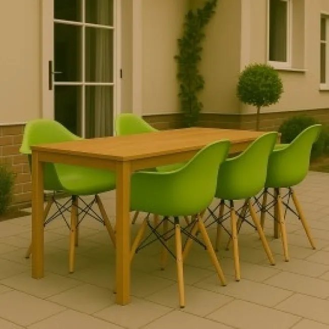 Eames Style DAW Armlehnstuhl – Grün — image 5