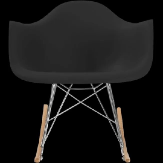 Eames Style RAR Schaukelsessel Schwarz — Modborn — image 2