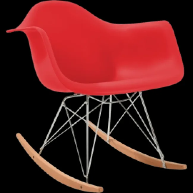 Eames Style Dining Rocking RAR Arm Chair Red
