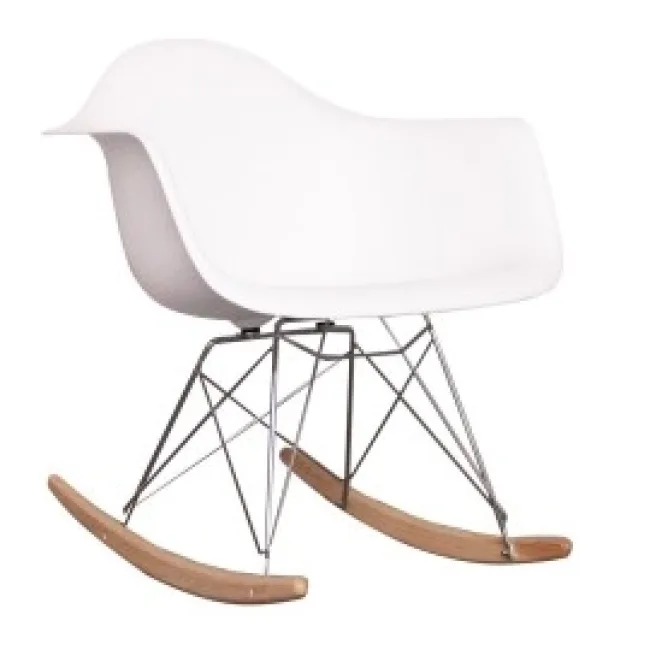 Eames Style Dining Rocking RAR Arm Chair White