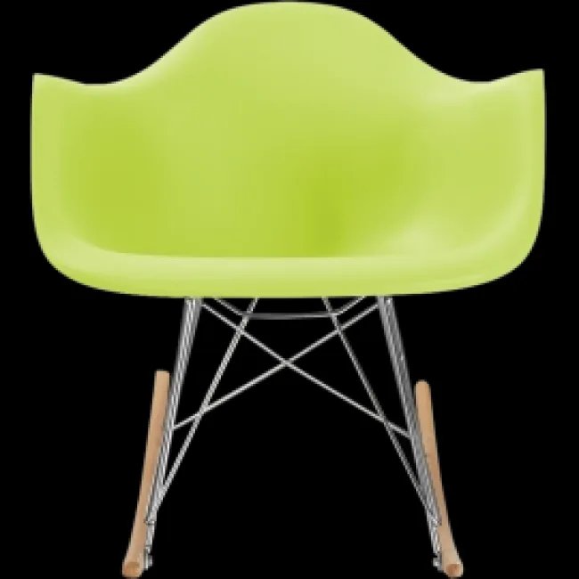 Eames Style RAR Schaukelsessel Grün — image 2