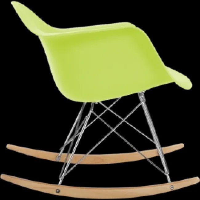 Eames Style RAR Schaukelsessel Grün — image 3