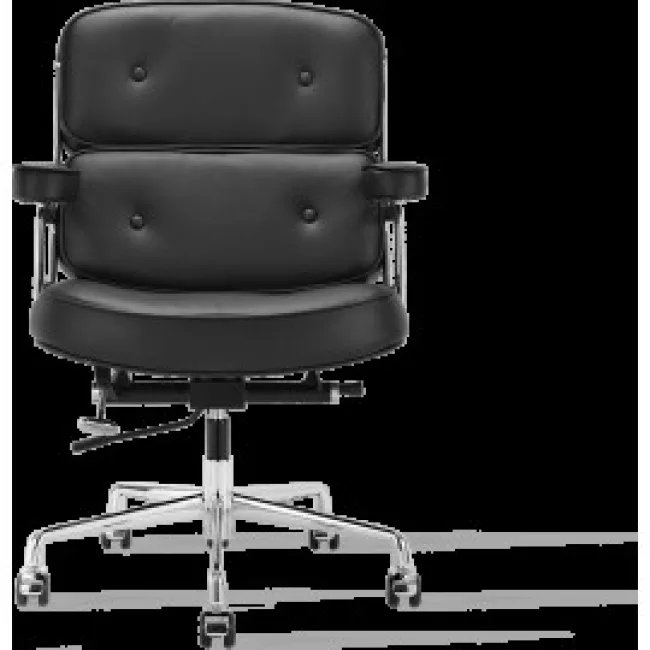 Ea104 Eames Style Office Lobby - Sillón Ejecutivo Piel Negra — image 2