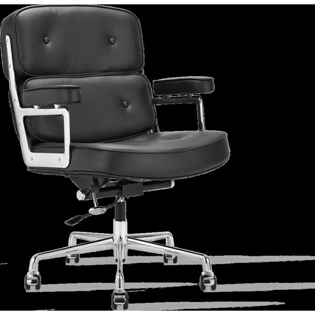 Ea104 Eames Style Office Lobby - Sillón Ejecutivo Piel Negra — image 7
