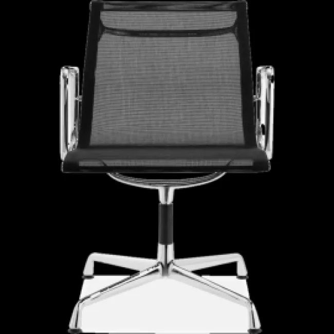 Ea108 Eames Style Sillón Oficina Mesh Respaldo Bajo Tela Negra — image 2