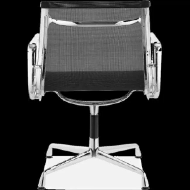 Ea108 Eames Style Sillón Oficina Mesh Respaldo Bajo Tela Negra — image 4