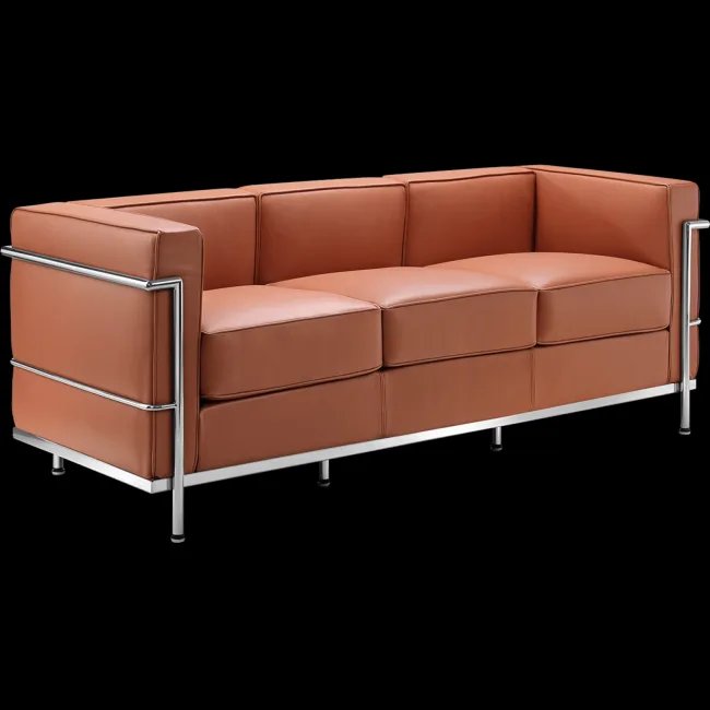 Canapé LC2 3 places style Le Corbusier – Cuir Cognac | Modborn — image 4