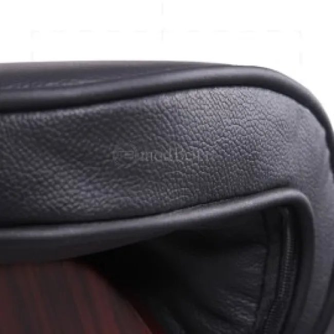 Eames Style Lounge Sessel & Ottoman – Schwarzes Leder (Taller) — image 7