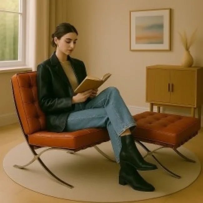 Fauteuil Barcelona cuir cognac — Modborn — image 6