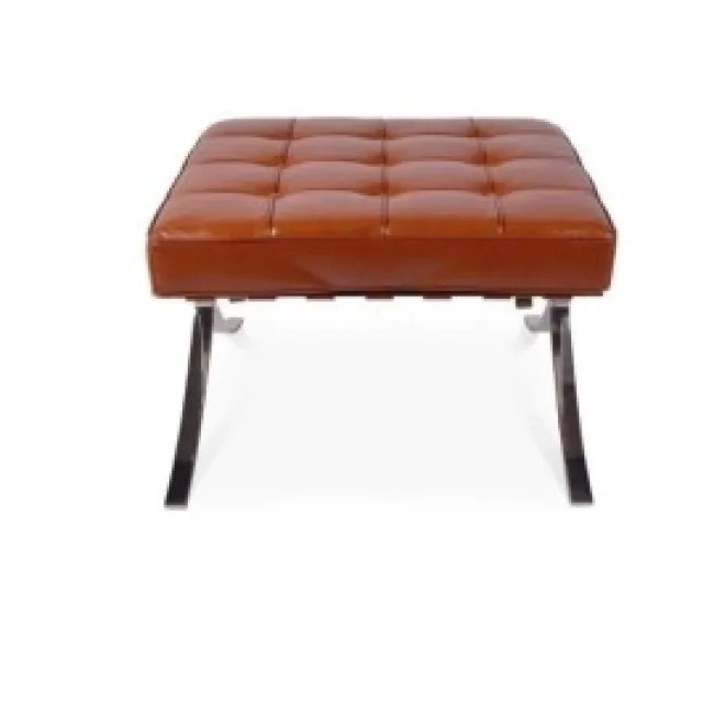 Ottoman Barcelona inspiré — Cuir Cognac — image 2