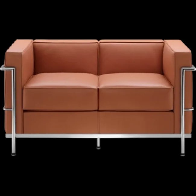 Le Corbusier LC2 — Canapé 2 places cuir cognac (style) | Modborn — image 4